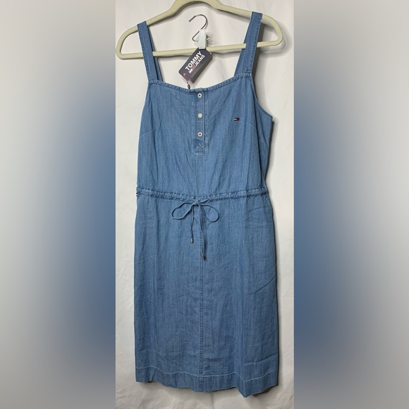 Tommy Hilfiger Dresses & Skirts - 3/$35 NWT Tommy Jeans Lightweight Denim Chambray Blue Dress Sleeveless Medium